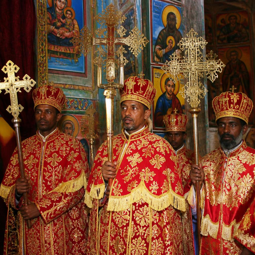 ካህናት በቅዳሴ ጊዜ